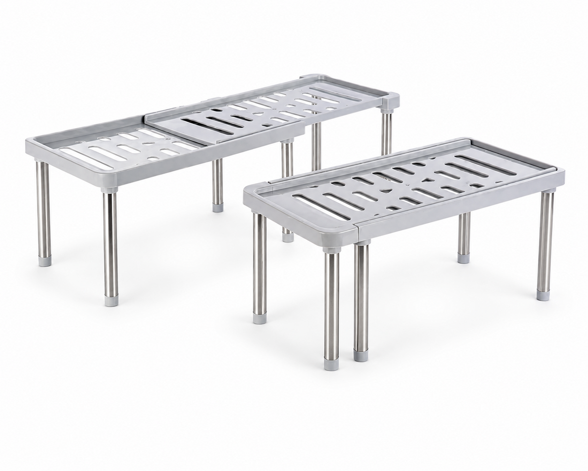 Ausziehbare Schrankregale – 2er-Set, Grau