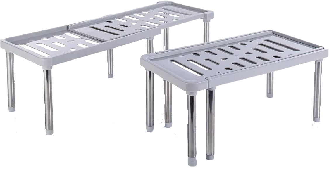 Ausziehbare Schrankregale – 2er-Set, Grau