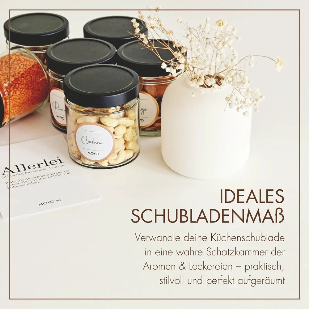 Vorratsgläser mit Deckel – 6er-Set