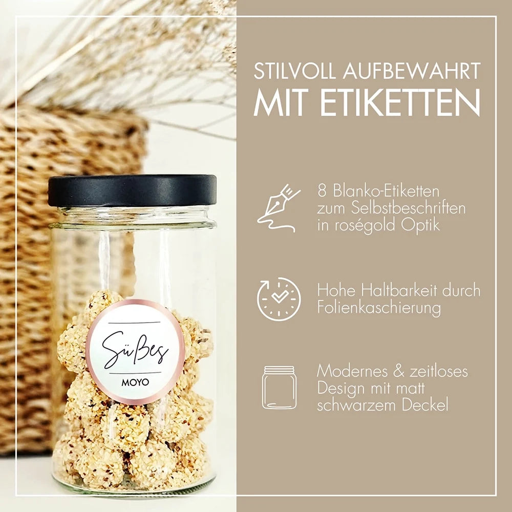 Vorratsgläser mit Deckel – 6er-Set