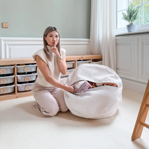 Cord-Sitzsack mit Stauraum – 60 cm